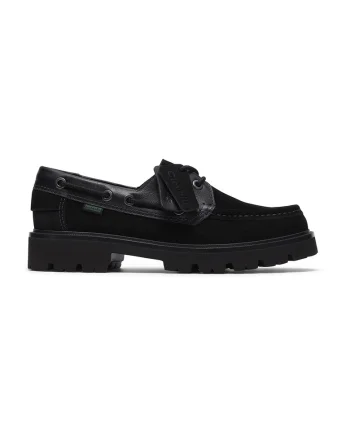 Pantofi boat de piele Cleyhill, Negru