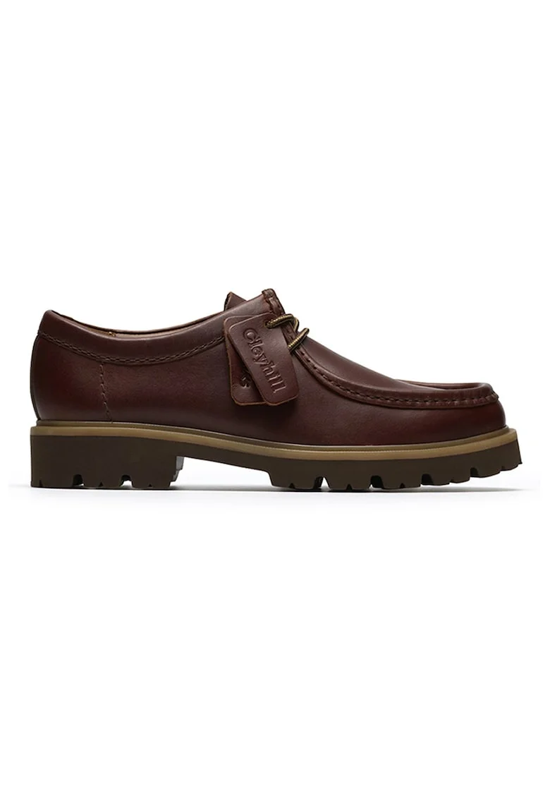 Pantofi de piele Cleyhill, Maro cognac