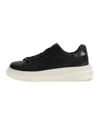 Pantofi sport din piele cu talpa plata, Negru