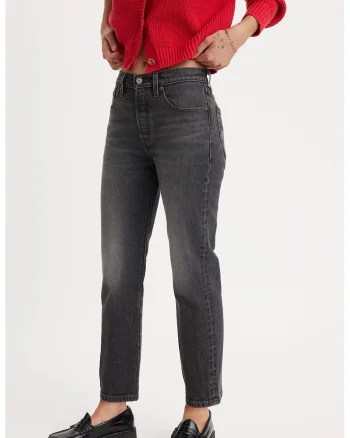 Blugi crop cu croiala dreapta 501®, Gri
