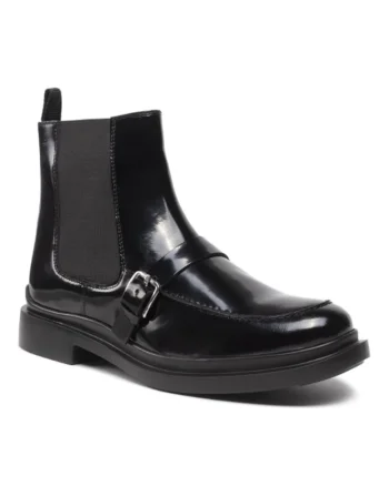 Cizme Chelsea barbati,  Piele naturala, Negru