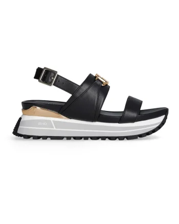 Sandale din piele, Negru