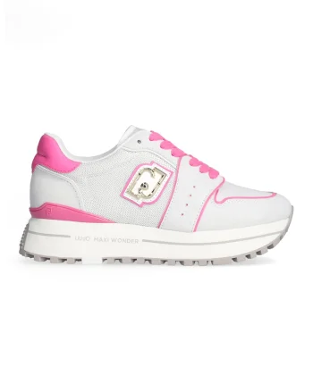 Pantofi sport cu garnituri din piele intoarsa, Alb murdar/Roz