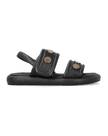 Sandale din piele Fiona, Negru