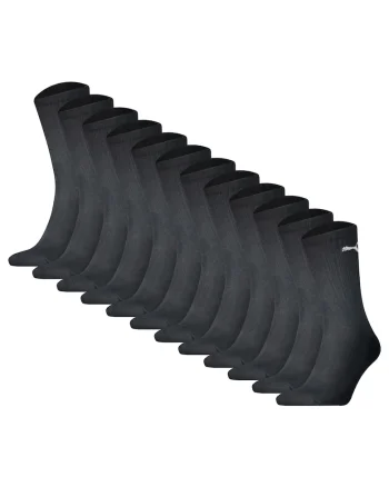 Set de sosete lungi uni sex - 12 perechi, Negru