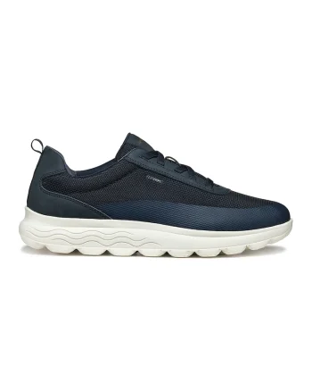 Pantofi sport cu insertii de plasa, Alb murdar/Bleumarin