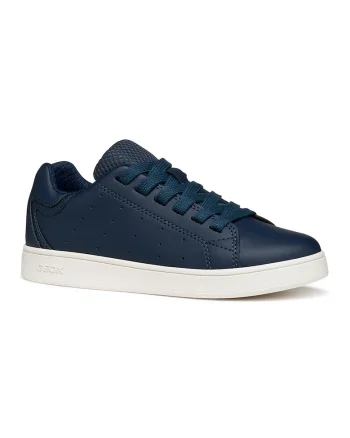 Pantofi sport de piele ecologica cu aspect perforat, Albastru ultramarin