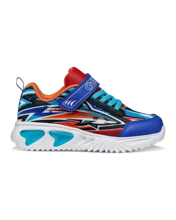 Pantofi sport Assister cu lumini led pe talpa, Portocaliu mandarina/Albastru royal