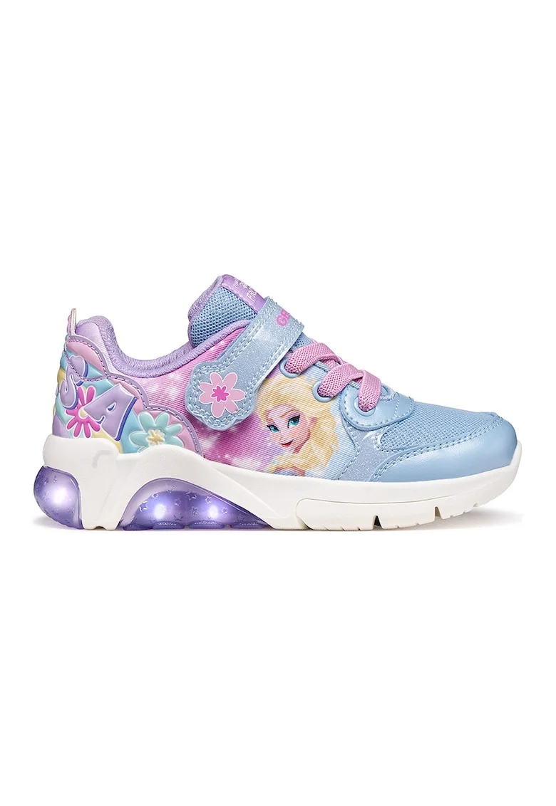 Pantofi sport Fadinlight cu design si lumini, Lila/Roz/Verde menta