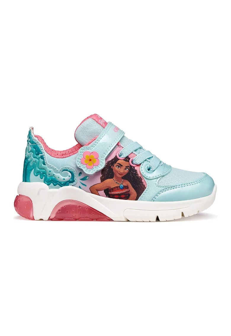 Pantofi sport Fadinlight cu design si lumini, Coral/Albastru glaciar