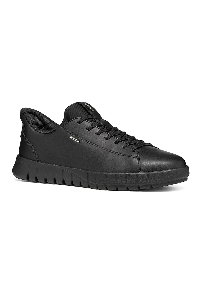 Pantofi sport Flextride Plus din piele ecologica cu logo, Negru