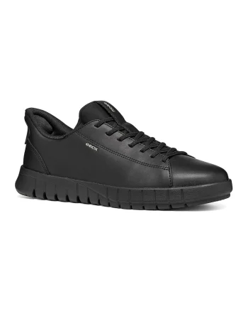 Pantofi sport Flextride Plus din piele ecologica cu logo, Negru