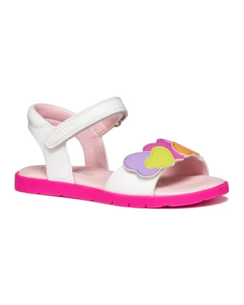 Sandale cu velcro Joyfoot, Alb/Roz