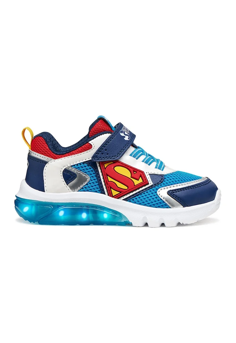 Pantofi sport Ciberdron Boy cu tematica desene animate, Rosu/Alb/Albastru deschis