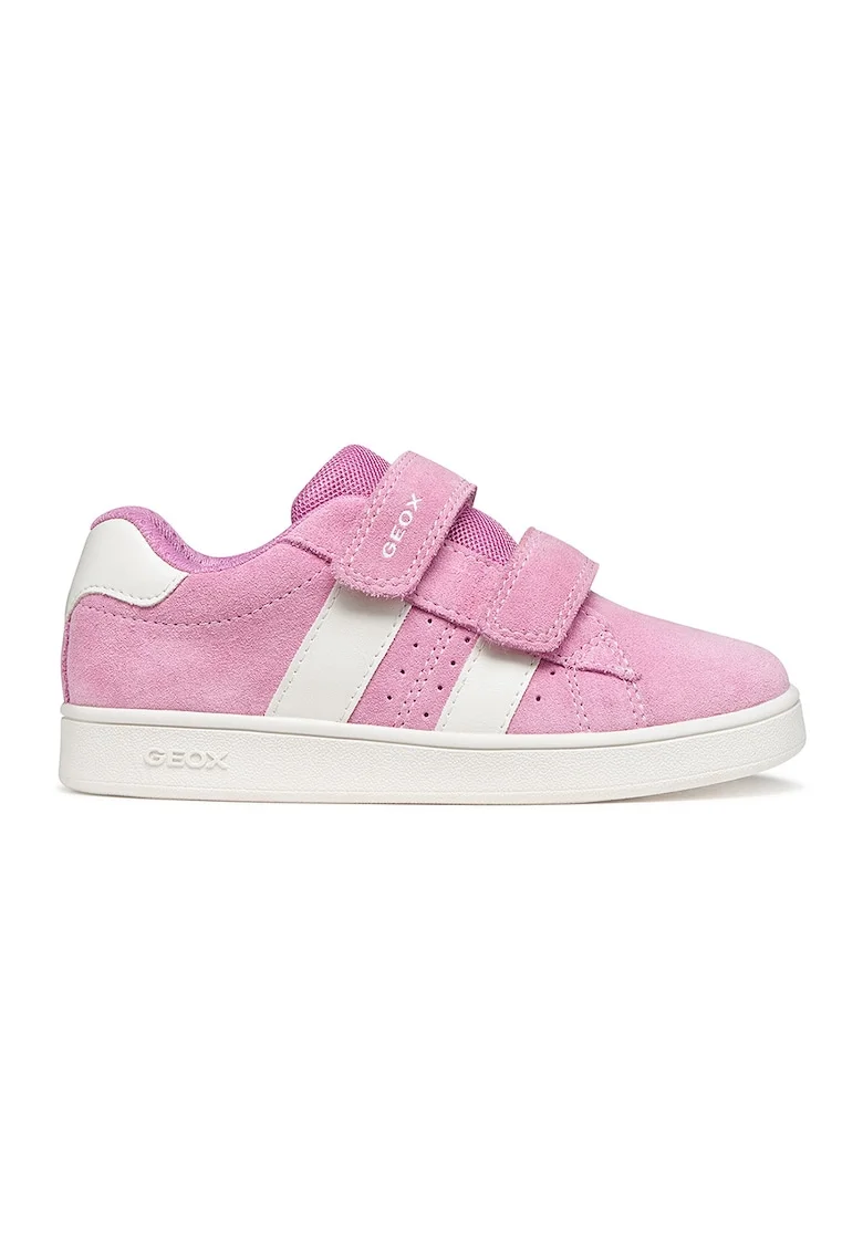 Pantofi sport cu banda velcro dubla Eclyper, Alb/Roz deschis