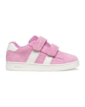 Pantofi sport cu banda velcro dubla Eclyper, Alb/Roz deschis