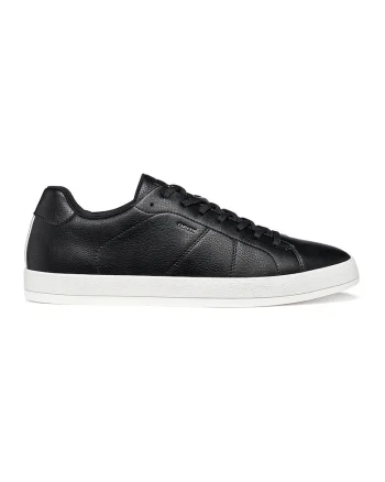 Pantofi sport Serifos din piele ecologica cu logo, Alb/Negru