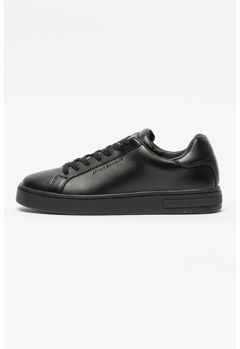 Pantofi sport low-cut de piele, Negru