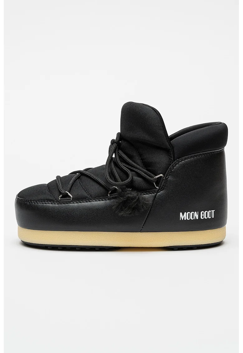 Ghete de iarna cu insertii din material textil, fara inchdiere Evx Pumps, Negru