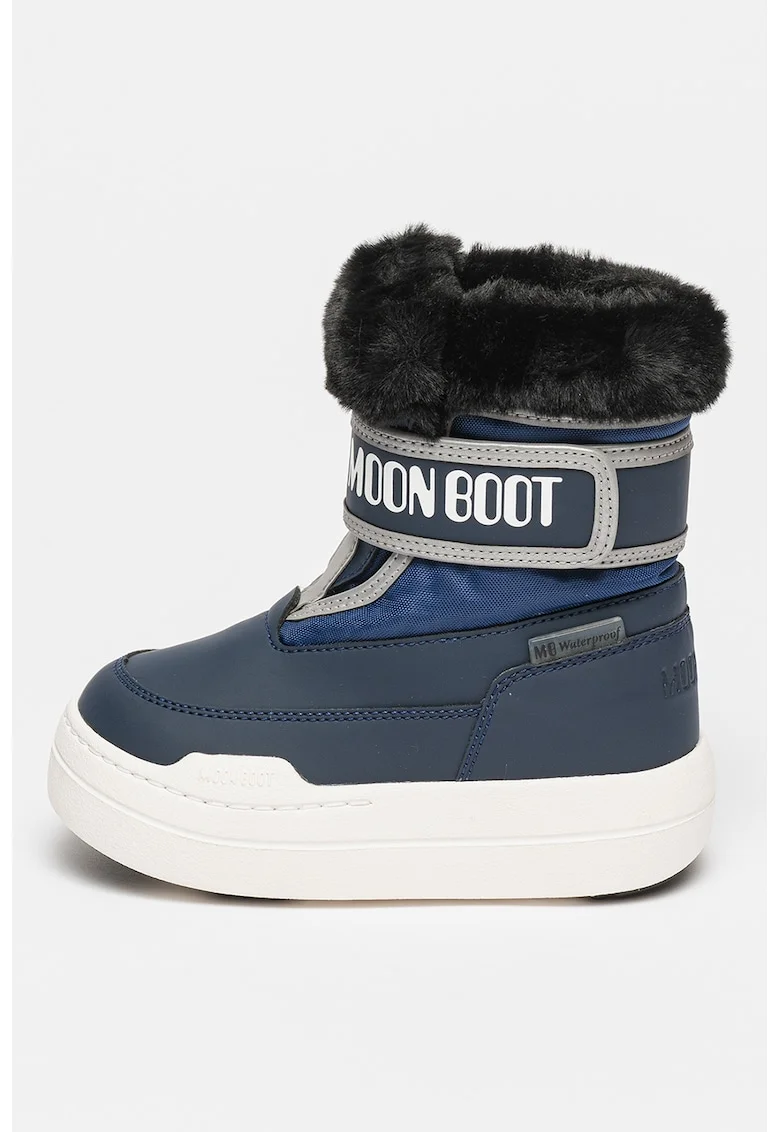 Cizme de iarna impermeabile cu velcro, Bleumarin