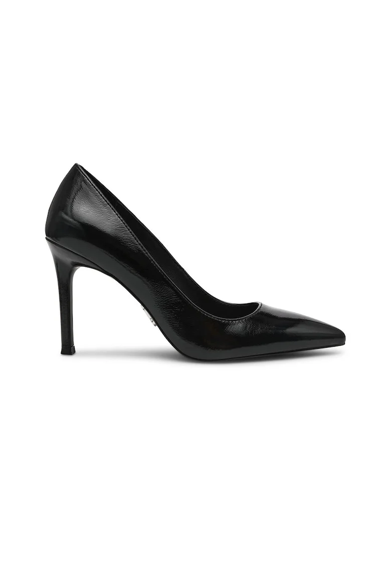Pantofi de piele cu toc stiletto, Negru