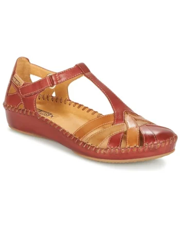 Pantofi Perforati  maro-roscat, bej piele naturala 655-0732c5