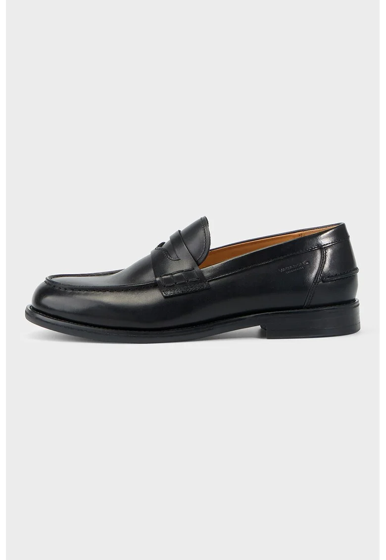 Pantofi loafer de piele, Negru