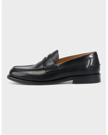 Pantofi loafer de piele, Negru
