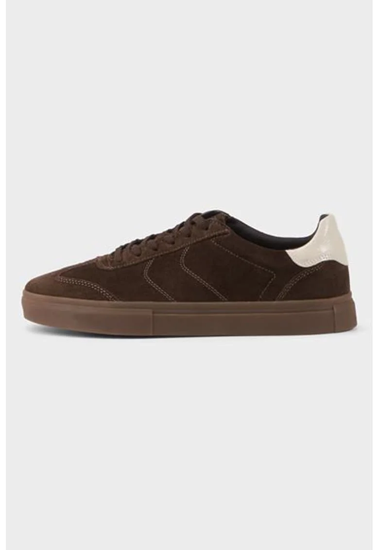 Pantofi sport low-cut din piele intoarsa Cody, Maro