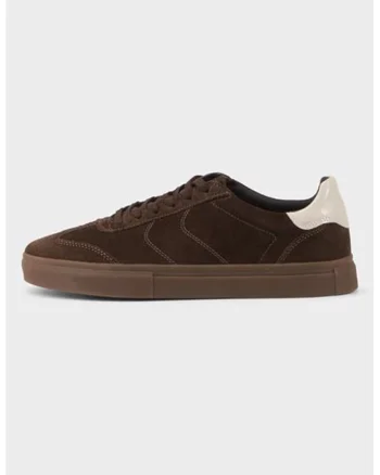 Pantofi sport low-cut din piele intoarsa Cody, Maro