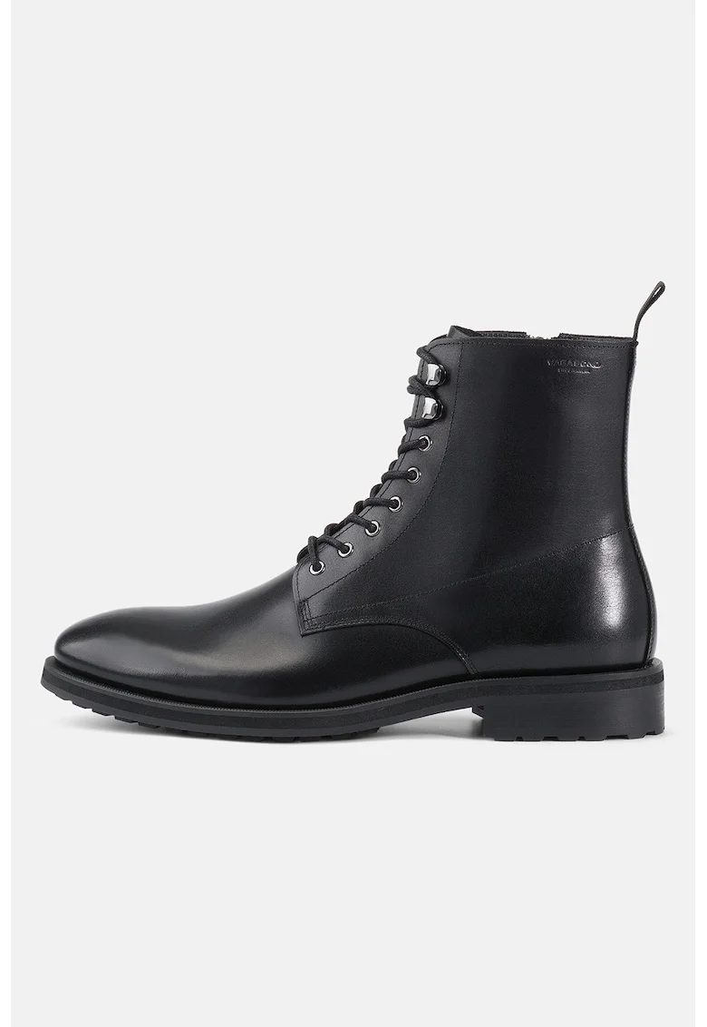 Ghete de piele cu fermoar, Negru