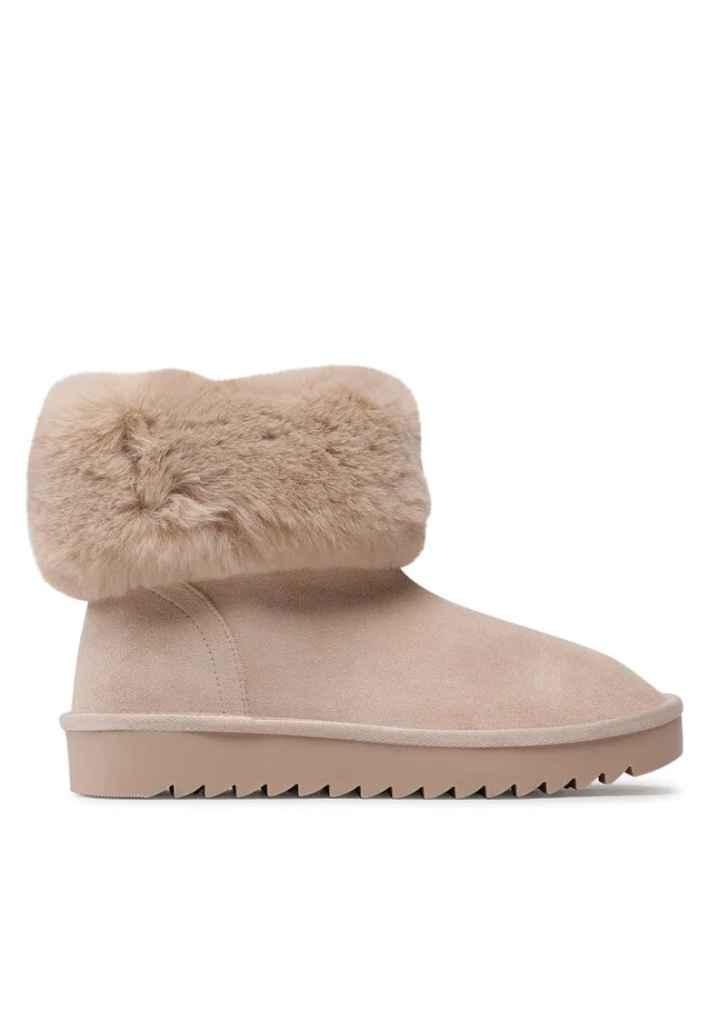 Botine dama,  590486225846136, Piele ecologica, Bej