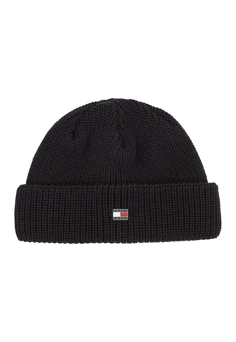 Caciula din amestec de bumbac organic, Negru