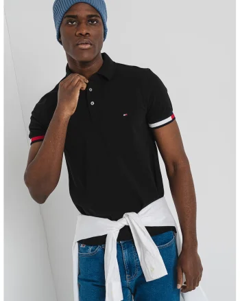 Tricou polo slim fit, Rosu/Alb/Negru