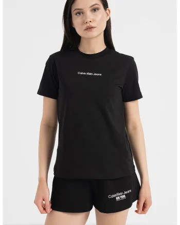 Tricou cu detaliu logo, Negru
