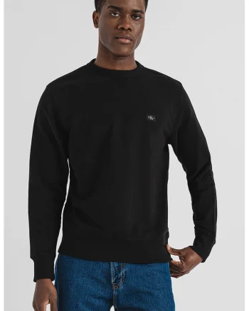 Bluza de trening cu logo pe piept, Negru