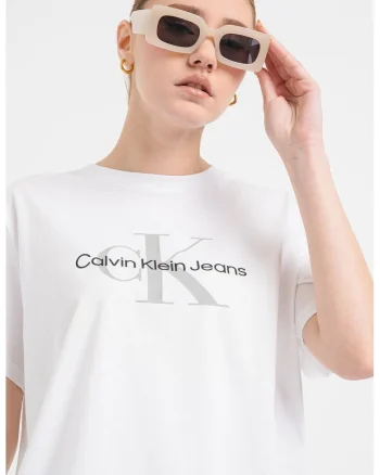 Tricou din bumbac cu logo, Alb/Grej