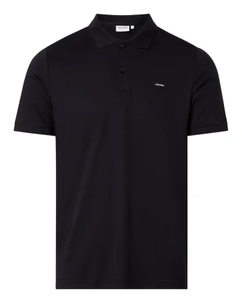 Tricou polo slim fit de bumbac organic, Negru