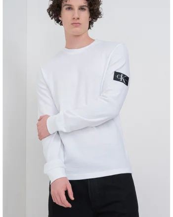 Bluza slim fit de bumbac, Alb optic