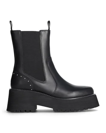 Ghete Chelsea de piele, Negru