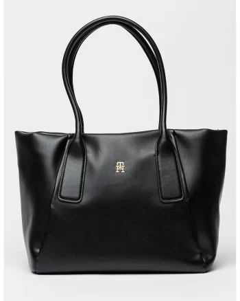 Geanta tote cu logo metalic The Essential, Negru