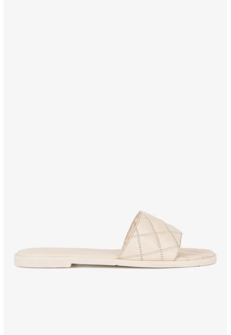 Slapi dama  din piele naturala, Multicolor