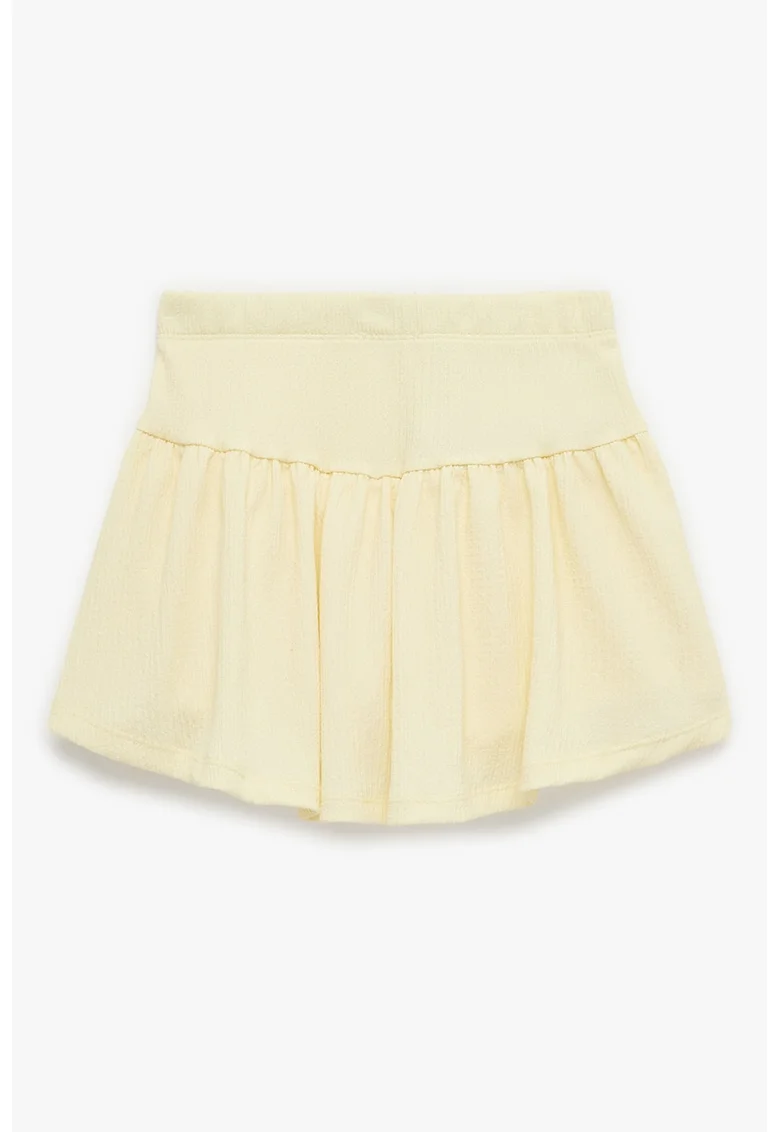Fusta-pantalon mini bufanta, Galben