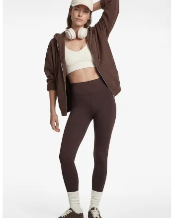 Colanti slim-fit cu talie inalta, Maro pamantiu