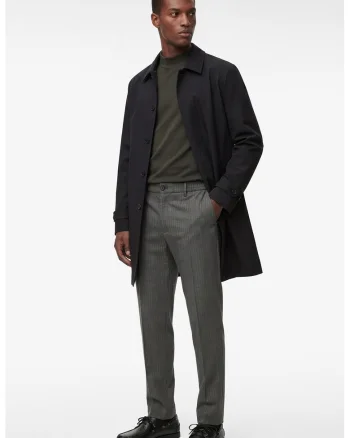 Pantaloni chino cu model cu dungi discrete, Gri