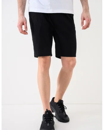 Pantaloni scurti cu snur in talie, Negru