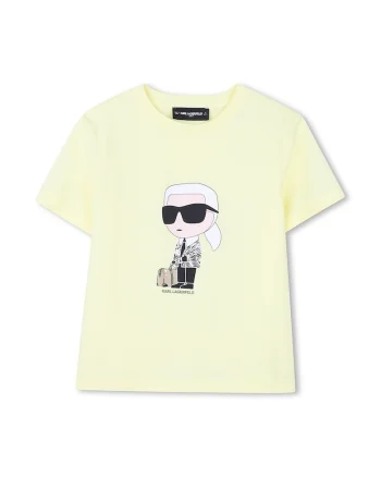 Tricou cu imprimeu logo, Negru/Galben pal