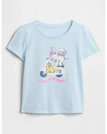 Tricou din bumbac cu imprimeu, Roz/Albastru deschis