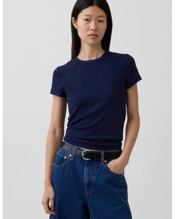Tricou slim fit din amestec de modal, Albastru ultramarin