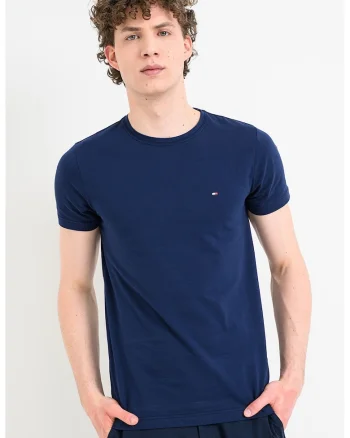 Tricou elastic slim fit, Albastru ultramarin